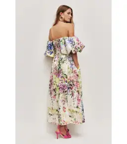 Aje Adina Floral Midi Dress Lavandula Size AU 14 for rent on The Volte - image 4
