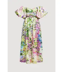 Aje Adina Floral Midi Dress Lavandula Size AU 14 for rent on The Volte - image 5