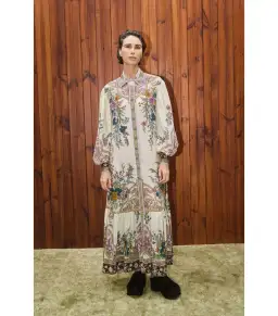 Alémais Antoinette Maxi Shirtdress Print Size AU 16