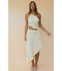 Koster Kulture Fleur top and Skirt Set Yellow Size XS / AU 6