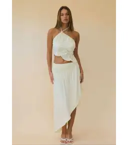 Koster Kulture Fleur Top and Skirt Set Yellow Size S / AU 8