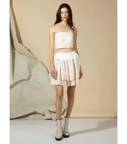 Orchid Top and Skirt Set White Size AU 10