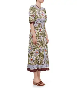Alemais Daisy Linen Midi Dress Multi Size AU 12 for rent on The Volte - image 3