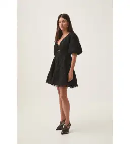 Aje Florential Mini Swing Dress Black Size 14 for rent on The Volte - image 0