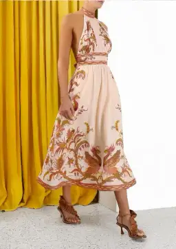 Zimmermann Cassia Halter Bow Midi Dress size 3 / AU12-14 for rent on The Volte - image 1