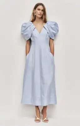 AJE Bisou Midi Dress Pale Blue Size 10 for rent on The Volte - image 1