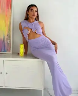 Christopher Esber Venus Tank Dress Lilac Size 10  for rent on The Volte - image 2