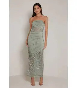 Elle Zeitoune Journee Maxi Dress Sage Size AU 12 for rent on The Volte - image 1