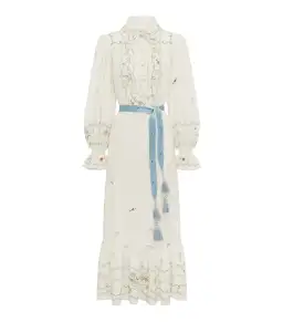 Alemais Giulia Embroidered Midi Dress Cream Size AU 8 for rent on The Volte - image 5