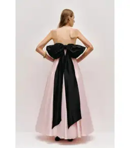 Aje Thea Gown Maxi Dress in Pink Tint/ Black Size AU 12 for rent on The Volte - image 2