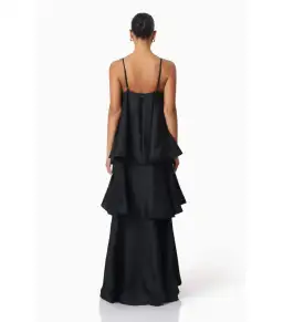  Elliatt Tilly Tiered Maxi Dress Black Size AU 12 for rent on The Volte - image 4