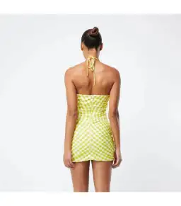 Mossman Check On It Mini Dress Green/Yellow Check Size AU 12 for rent on The Volte - image 4
