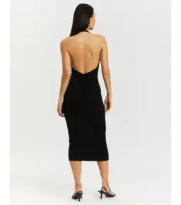 MISHA Theodora Midi Dress Black Size AU 8 for rent on The Volte - image 4