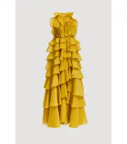 Aje Cleo Maxi Gown in Chartreuse Size 12 for rent on The Volte - image 6