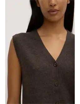 Assembly Label Lara Cashmere Knit Tank Ganache Marle Beige Size 8