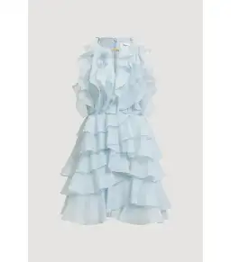Aje Cleo Mini Dress Silver Blue Size 12 for rent on The Volte - image 6