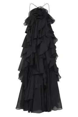 Aje Pandorea Layered Maxi Dress Size 14 Black for rent on The Volte - image 2