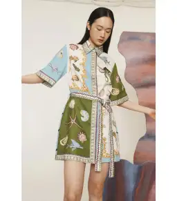 Alemais Bath House Mini Dress Multi Size AU 16 for rent on The Volte - image 2