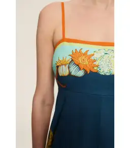 Alemais Dorian Midi Sundress Navy Size AU 8 for rent on The Volte - image 2