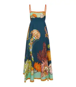 Alemais Dorian Midi Sundress Navy Size AU 8 for rent on The Volte - image 5