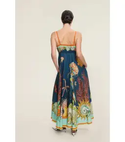 Alemais Dorian Midi Sundress Navy Size AU 8 for rent on The Volte - image 4