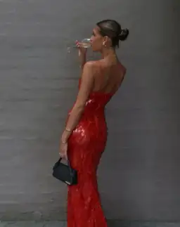 Misha Sapphire Sequin Maxi - Red Size M for rent on The Volte - image 4