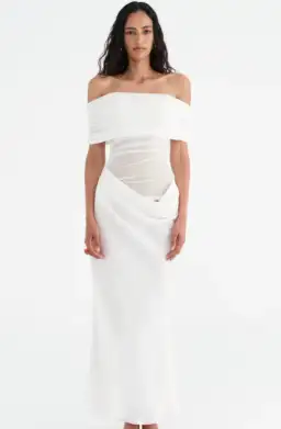 Benni Nico Off Shoulder Maxi White  for rent on The Volte - image 1