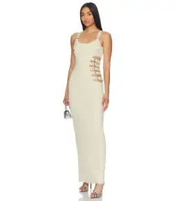 Hours Eve Maxi Dress Beige Size S / AU 8 for rent on The Volte - image 1