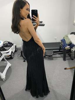 Elle Zeitoune Blair Rose Black Dress Size 6