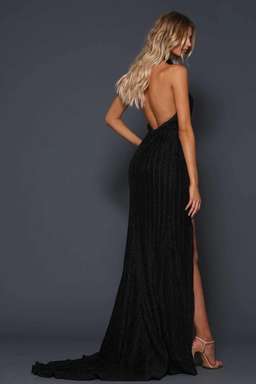 Elle Zeitoune Blair Rose Black Dress Size 6