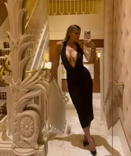 Alex Perry Halter Midi Dress in Stretch Mesh Black AU 8 for rent on The Volte - image 3