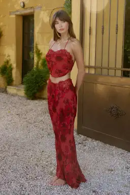 BYDEE FLEURIE MAXI SKIRT & AURELIE TOP IN ROSÉ. SIZE XS / AU 6-8 for rent on The Volte - image 13