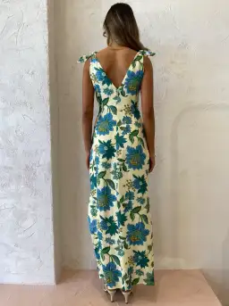 Sir The Label Alexandre Tie Midi Dress In Marguerite Print Size 0 / AU 6 for rent on The Volte - image 3