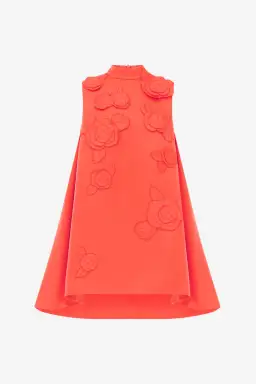 Leo Lin Fallon Appliqué Floral Mini Dress Saffron Size 10 for rent on The Volte - image 1