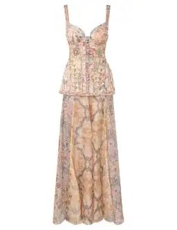 Zimmermann The Rebellion Corded Maxi Dress in Spliced Floral Size 0/Au 8  for rent on The Volte - image 3