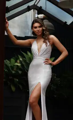 J’adore Carmen Floor Length Gown Size 6 for rent on The Volte - image 1