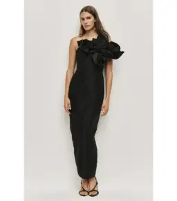 Aje Isla Maxi Dress Black Size AU 14 for rent on The Volte - image 1