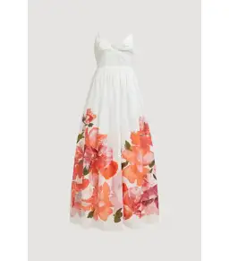 Aje Vacation Maxi Dress Rosa Bold Ivory Size AU 6 for rent on The Volte - image 4