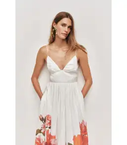 Aje Vacation Maxi Dress Rosa Bold Ivory Size AU 6 for rent on The Volte - image 2