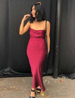 Bec & Bridge Kaia Cowl Midi Dress Plum Size 10 for rent on The Volte - image 1