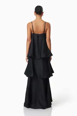 Elliatt Tilly Tiered Maxi Dress Black Size AU 10  for rent on The Volte - image 3