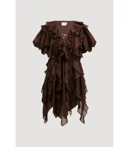 Aje Voyager Mini Dress Chocolate Size AU 6 for rent on The Volte - image 3