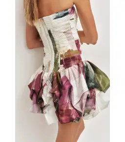 Aje Violette Bubble Hem Mini Dress Impressionist Size AU 14 for rent on The Volte - image 5