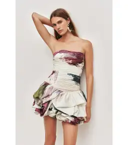 Aje Violette Bubble Hem Mini Dress Impressionist Size AU 14 for rent on The Volte - image 3