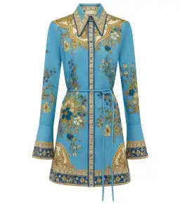 Alemais Cassie Mini Dress Blue Print Size AU 16 for rent on The Volte - image 4