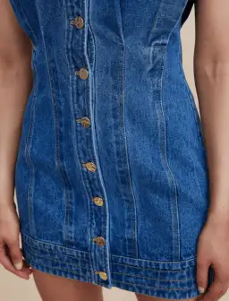 Acler - Taren Denim Mini Dress for rent on The Volte - image 2