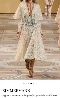 Zimmermann MEMENTO BIRD LACE DRESS, Size 0P/ AU 6 for rent on The Volte - image 3