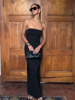 Ance Gria Margo Maxi Dress Black Size Small for rent on The Volte - image 2
