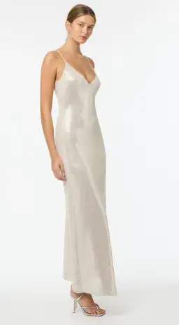 Manning Cartell High Voltage Slip Maxi Dress Nude Silver Size 6  for rent on The Volte - image 2