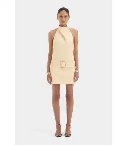 Sir the Label Sabina Belted Mini Dress in Butter Size 10 